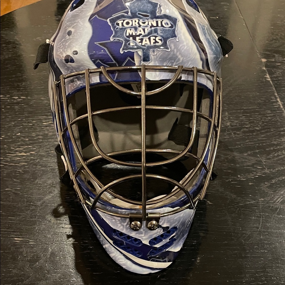 Toronto Maple Leafs Kids Hockey Goalie Mask - Blue and White